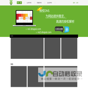 DNS派--最好的域名解析服务商--稳定_快速_安全_环保,智能DNS